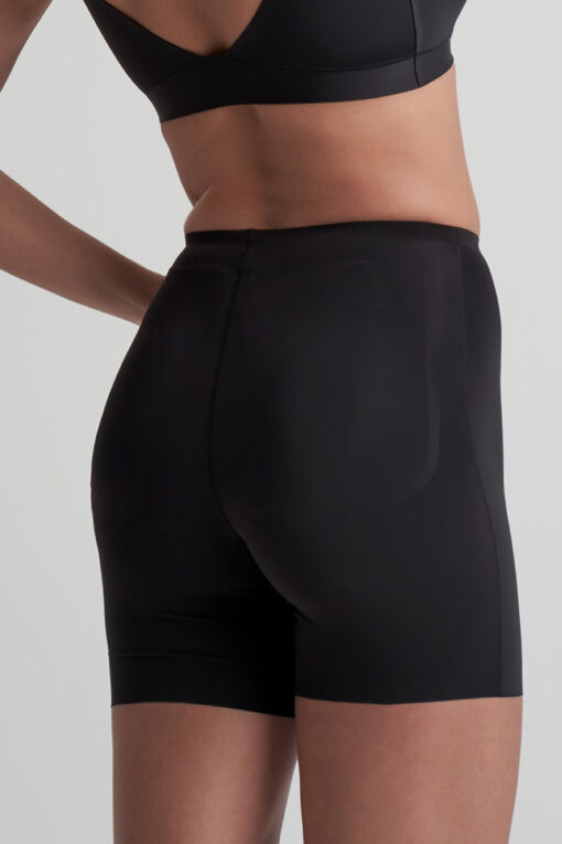 gewatteerde korte broek zwart